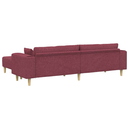 Sofa med pude 3 pcs Vinrød Stof