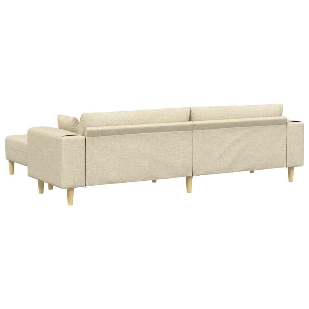 Stof sofa med pude Creme 208 cm Stof