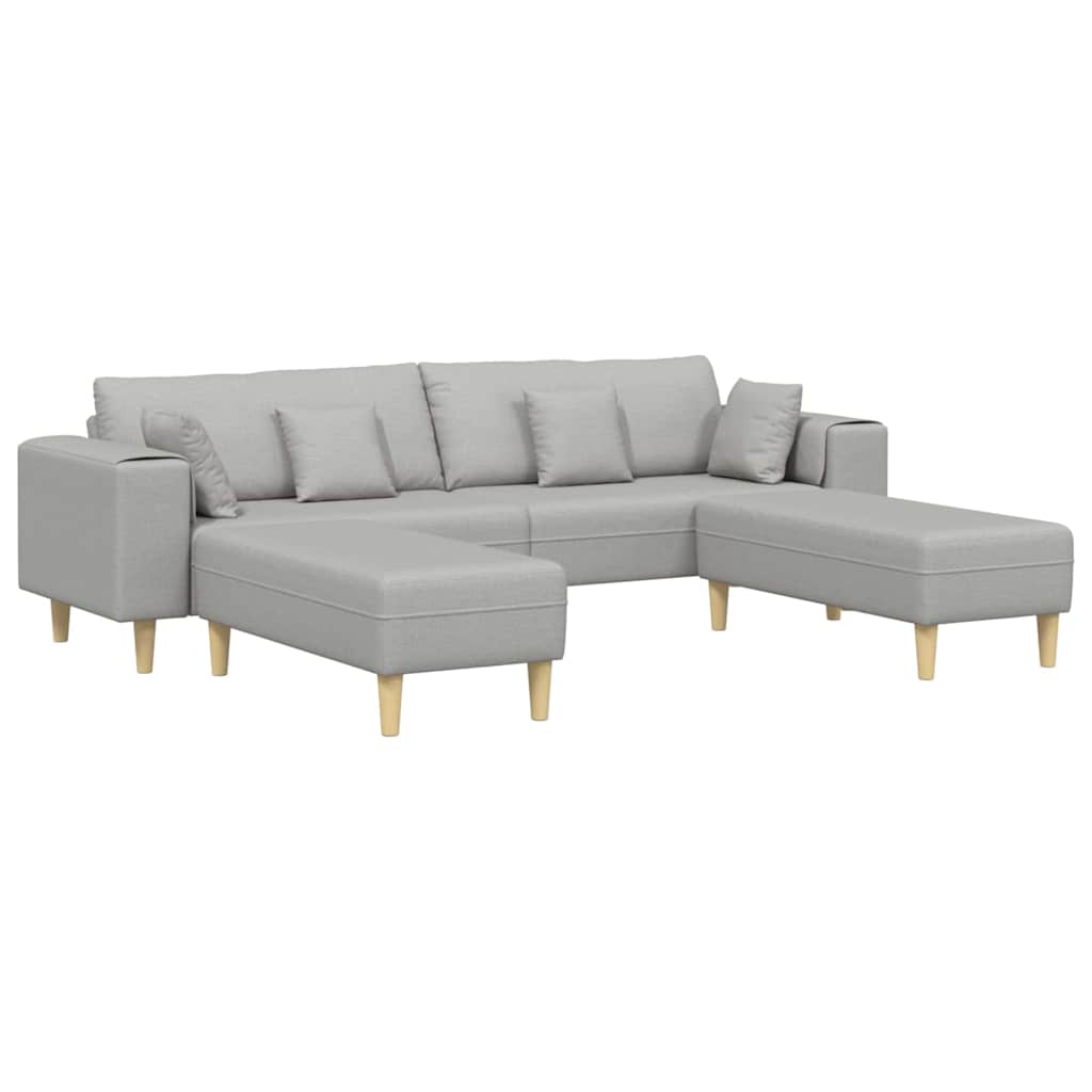 Stof sofa med pude Skygrå 208 cm Stof