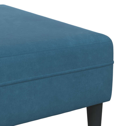 Sofa 3 pcs Blå 250 x 188 x 76 cm Fløjl
