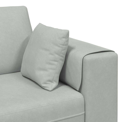 Sofa 3 pcs Lysegrå 250 x 188 x 76 cm Fløjl