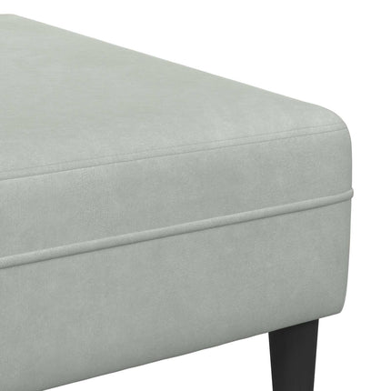Sofa 3 pcs Lysegrå 250 x 188 x 76 cm Fløjl