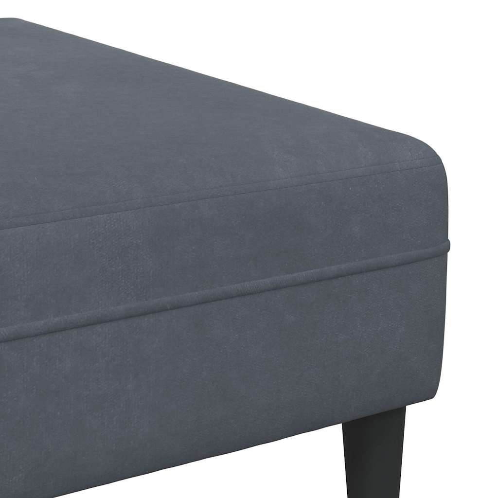 Fløjls Sofa med pude 3 pcs Mørkegrå 208 cm Fløjl