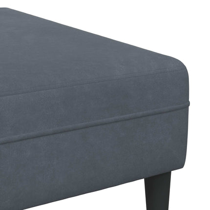 Sofa 3 pcs Mørkegrå 250 x 188 x 76 cm Fløjl