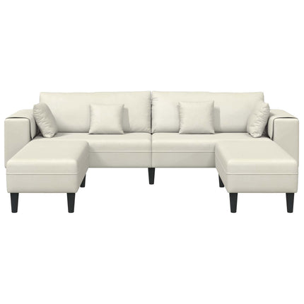 Sofa 3 pcs Creme 250 x 188 x 76 cm Fløjl
