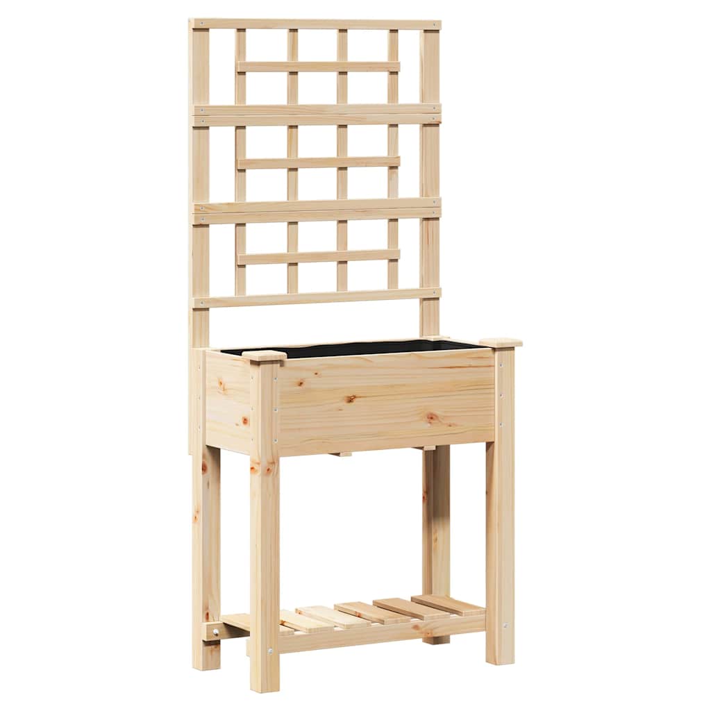 Have Blomsterkrukke Beige 71 x 38 x 152 cm Massivt fyrretræ