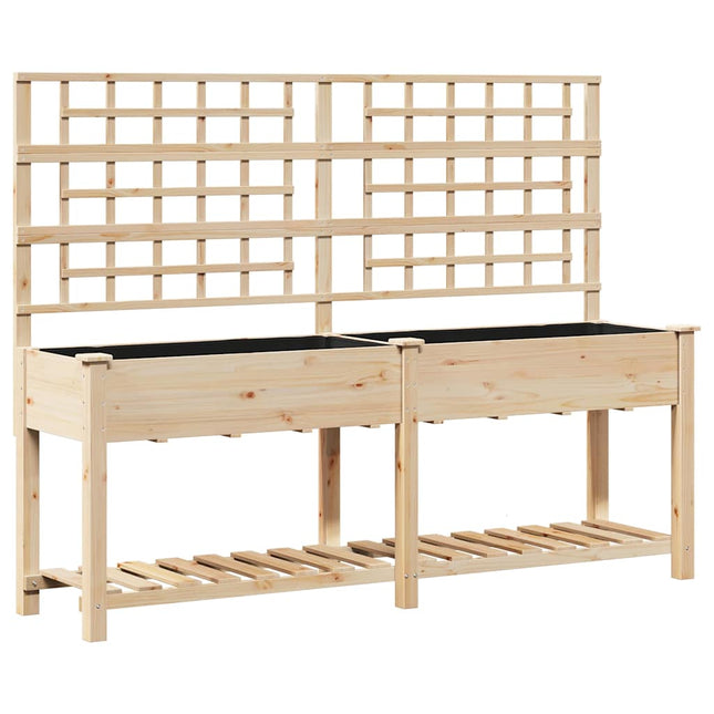 Have Blomsterkrukke med hylde Beige 203,5 x 54 x 152,5 cm