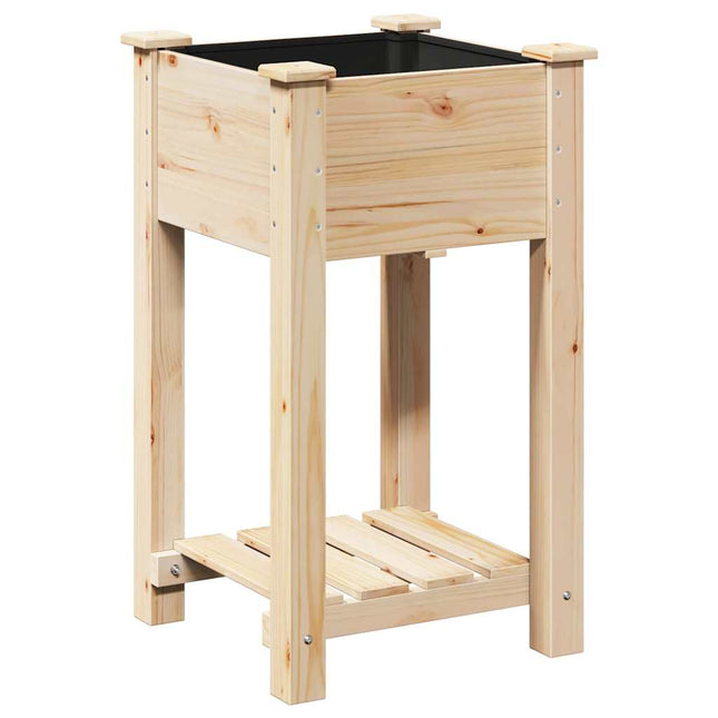 Have Blomsterkrukke Beige 45 x 45 x 76,5 cm Massivt Fyrretræ