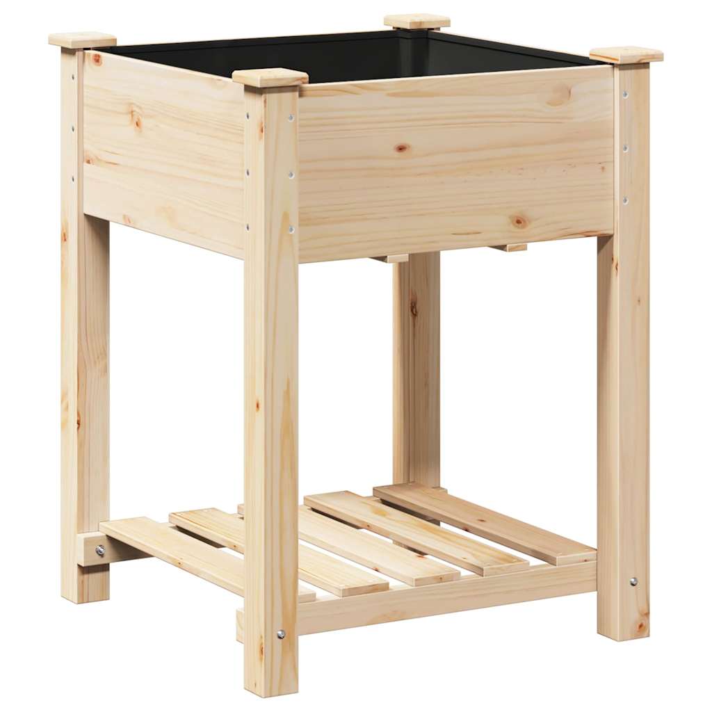Have Blomsterkrukke Beige 60,5 x 60 x 76,5 cm Massivt Fyrretræ