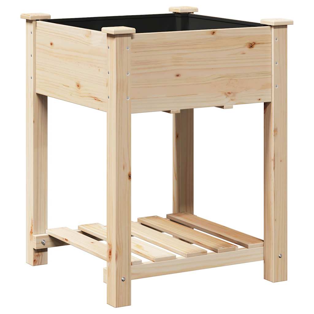 Have Blomsterkrukke Beige 60.5 x 60 x 76.5 cm Massivt fyrretræ