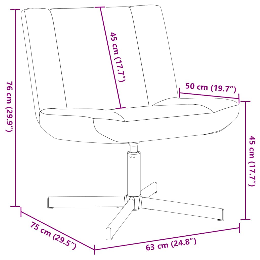 Drejestol Creme 63 x 75 x 76 cm Fårskind