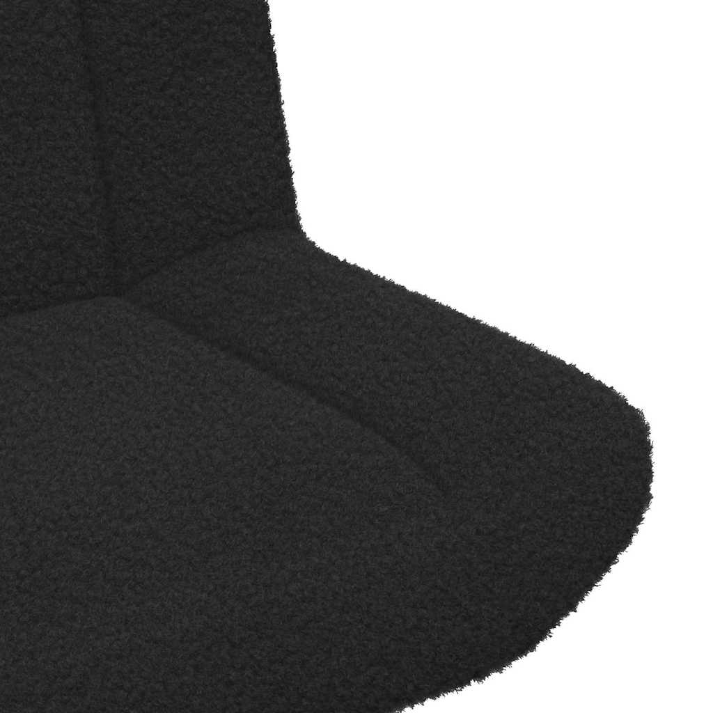 Drejestol Sort 63 x 75 x 76 cm Fårskind