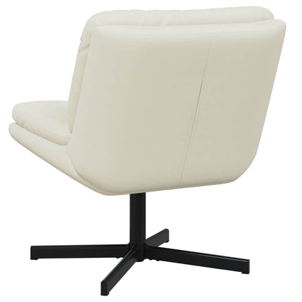 Svingende afslapningsstol Creme 63 x 75 x 76 cm Fløjl