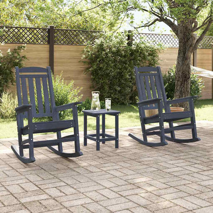 Gyngestol 3 pcs Marineblå Polyethylen