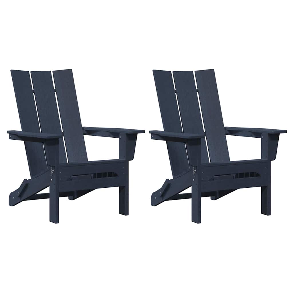 Have Stol 2 pcs Marineblå 80.5 x 74.5 x 92 cm Polyethylen