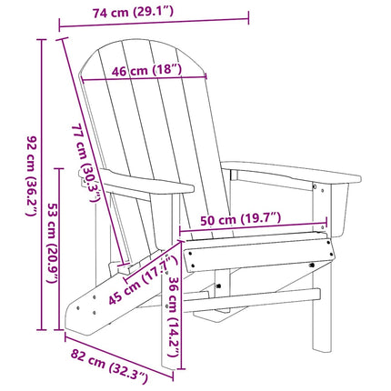 Have Stol 2 pcs Hvid 82 x 74 x 92 cm Polyethylen