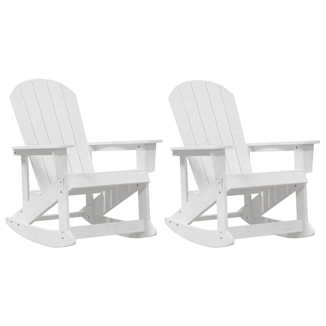 Adirondack Gyngestole 2 stk. Hvid HDPE