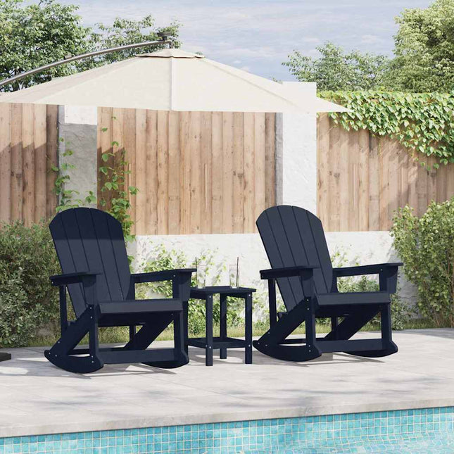Adirondack Gyngestole 2 stk. Mørkeblå HDPE