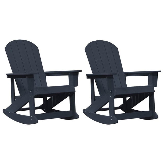 Adirondack Gyngestole 2 stk. Mørkeblå HDPE