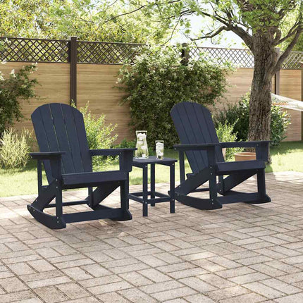 Have lounge sæt 3 pcs Mørkeblå HDPE