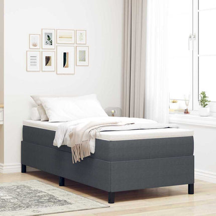 Box spring seng Mørkegrå 90 x 190 cm Velourstof