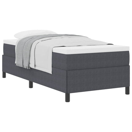 Box spring seng Mørkegrå 90 x 190 cm Velourstof