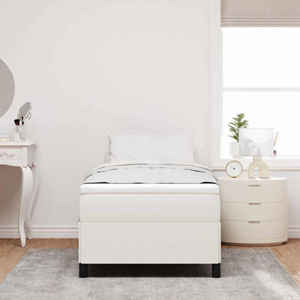 Box spring seng Cremefarvet 100 x 200 cm Velourstof
