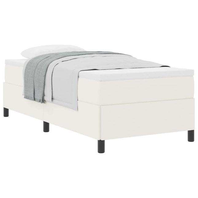 Box spring seng Cremefarvet 100 x 200 cm Velourstof