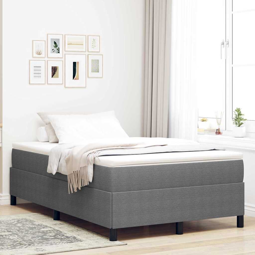 Box spring seng Lysegrå 120 x 190 cm Velourstof billede