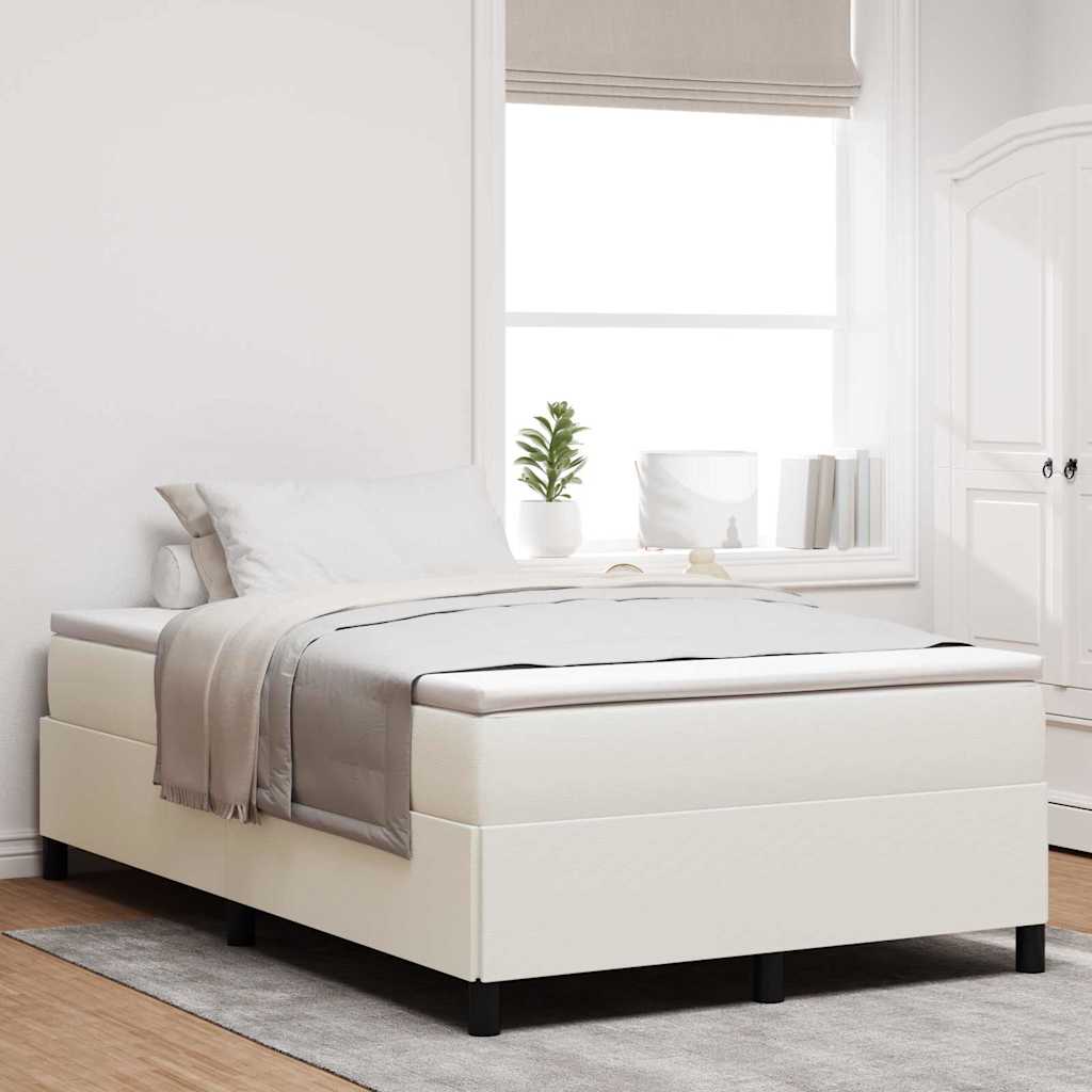 Box Spring Seng Cremefarvet 120 X 190 Cm Velourstof - Vidaxl