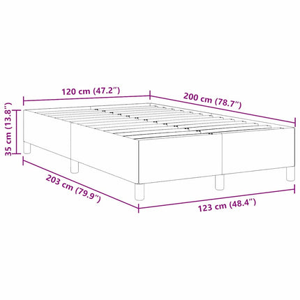 Box spring seng Cremefarvet 120 x 200 cm Velourstof
