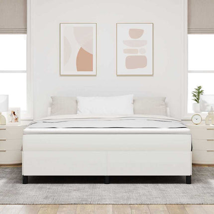 Box spring seng Cremefarvet 180 x 200 cm Velourstof