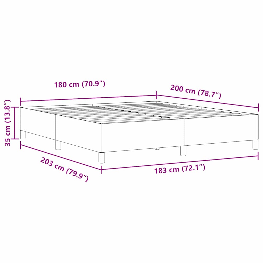 Box spring seng Blå 180 x 200 cm Velourstof