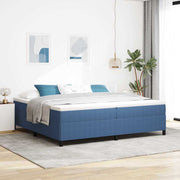 Box spring seng Blå 200 x 200 cm Velourstof