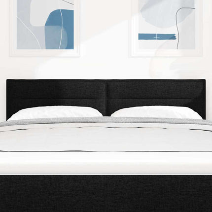 Hovedgærde Sort 160 cm Stof