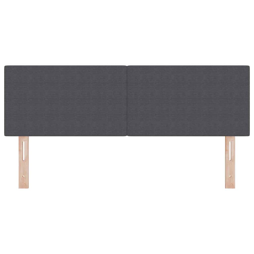 Hovedgærde Mørkegrå 160 cm Velourstof