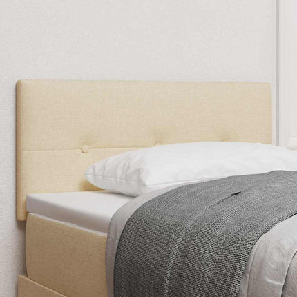 Højdejusterbart sengehoved med hovedgærde Creme 90 cm Stof