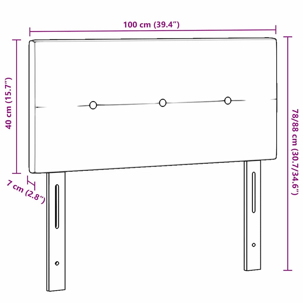 Højdejusterbart sengehoved med hovedgærde Lysegrå 100 cm Stof