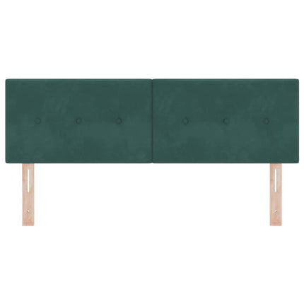 Hovedgærde Mørkegrøn 160 cm Fløjl