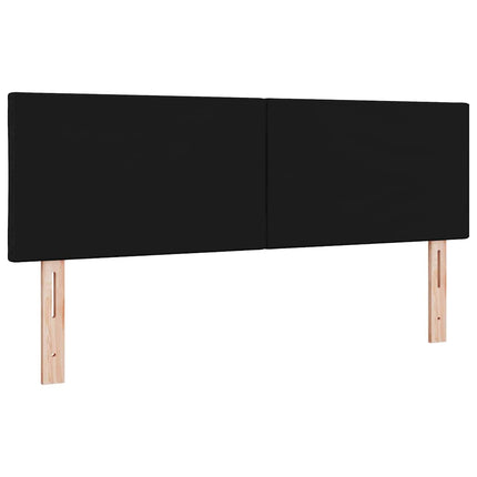 Hovedgærde Sort 160 cm Stof