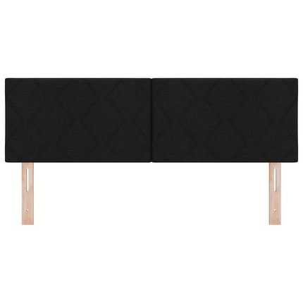 Hovedgærde Sort 160 cm Stof