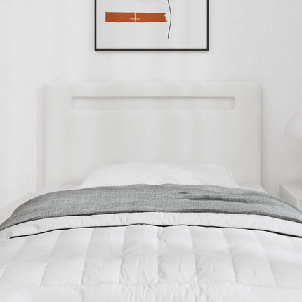 LED sengegavl Hvid 90 cm Faux læder