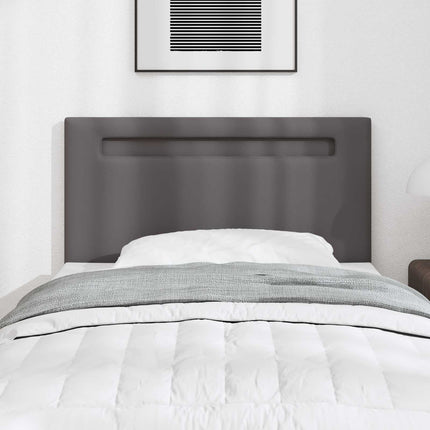 LED sengegavl Grå 90 cm Faux læder