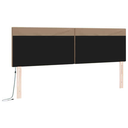 LED sengegavl Cappuccino 180 cm Faux læder