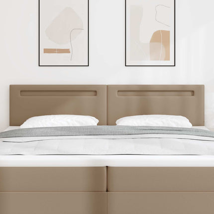 LED sengegavl Cappuccino 200 cm Faux læder