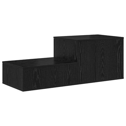 Opbevaringsskab 2 stk. Sort eg 127 x 41 x 40 cm Konstrueret træ