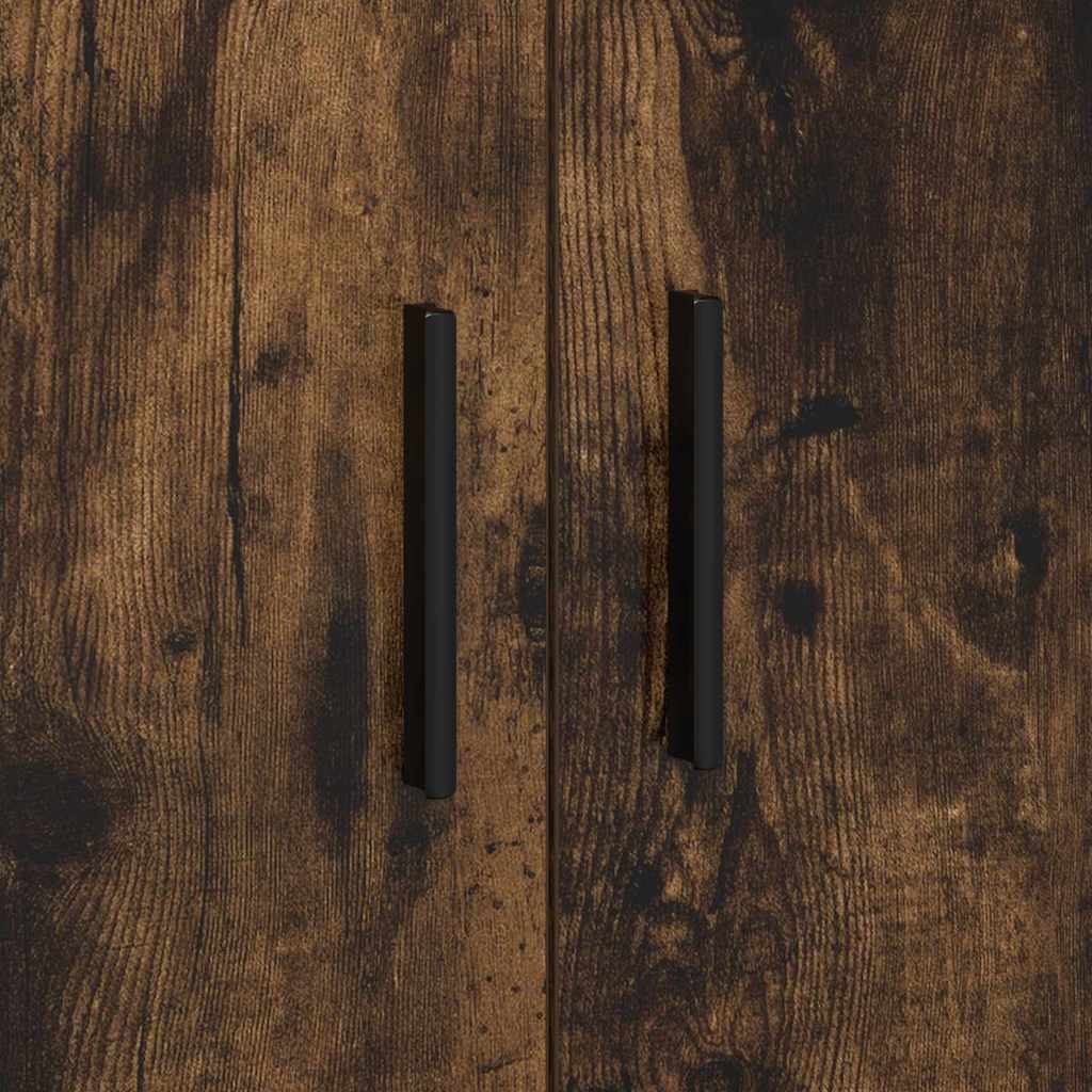 Opbevaringsskab 2 pcs Røget eg 127 x 41 x 40 cm Konstrueret træ