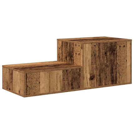 Opbevaringsskab 2 stk. Gammelt træ 127 x 41 x 40 cm