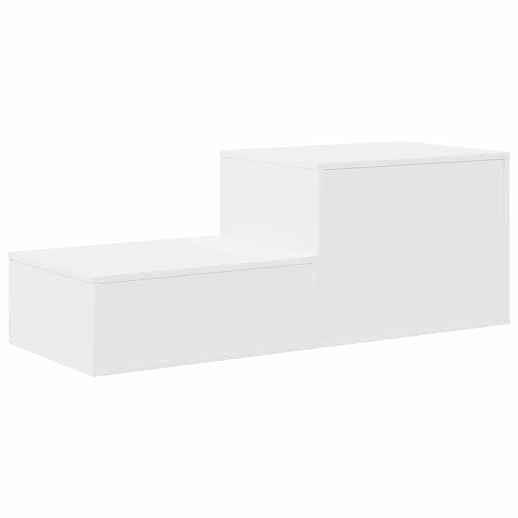 Opbevaringsskab 2 pcs Hvid 118 x 41 x 40 cm Konstrueret træ