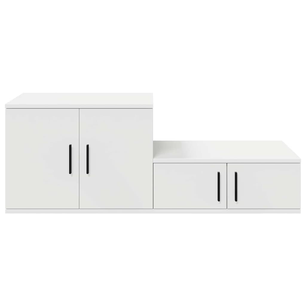 Opbevaringsskab 2 pcs Hvid 118 x 41 x 40 cm Konstrueret træ